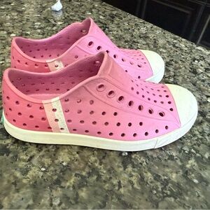 Native Shoes Pink Perforated Slip-Ons
